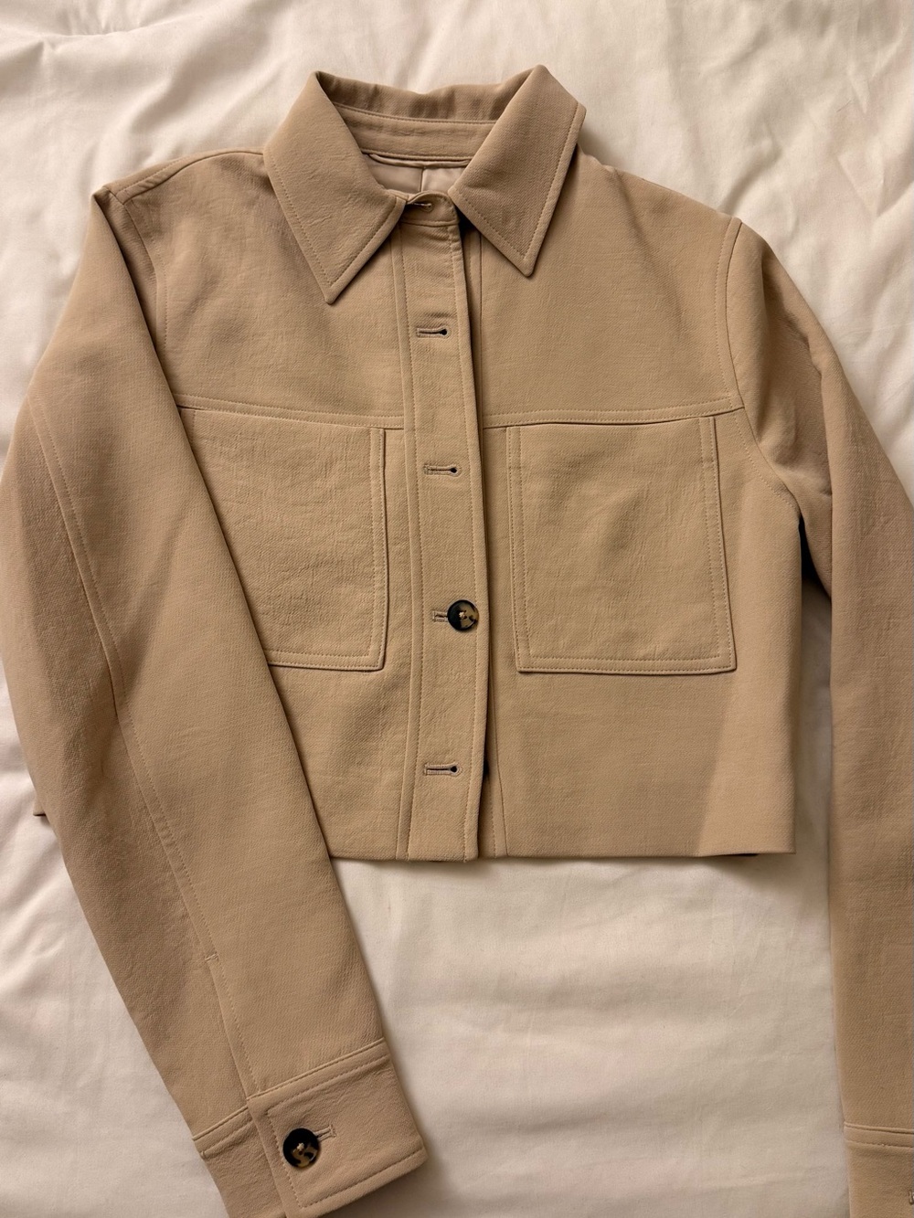 Wilfred cropped jacket tan size xs